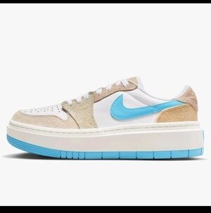 Nike Low Jordan Salt Lake City Blue Tan Womens Size 9